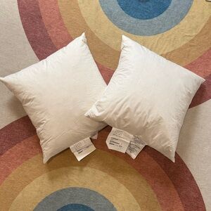 IKEA 20” x 20” FJADRAR pillow inserts. (Set of 2)